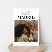 シックモダン旅行先テーマ写真結婚の テーブルナンバー