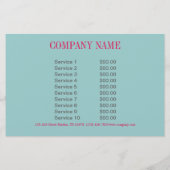 シックモダン暗い赤紫色アクアブルー抽象芸術 チラシ (裏面)