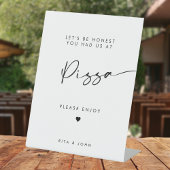 シックモダン書道ピザバー結婚のサイン 台座サイン