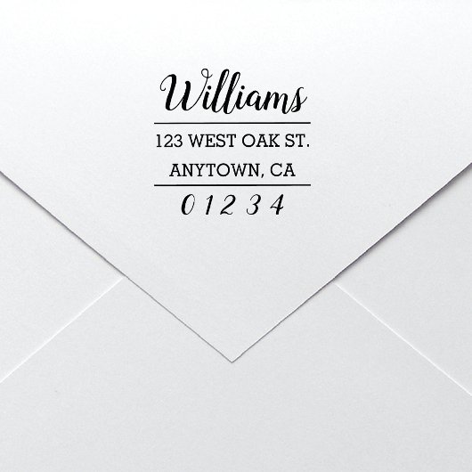 シックモダン書道台本差出人住所 セルフインキングスタンプ