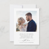 シックモダン書道2フォト結婚ズ サンキューカード (裏面)