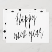 シックモダン書道「新年おめでとう」 シーズンカード (正面/裏面)