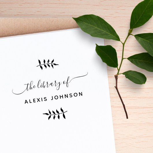 シックモダン植物図書室 ラバースタンプ