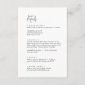 シックモダン白黒の結婚詳細 エンクロージャーカード (正面)