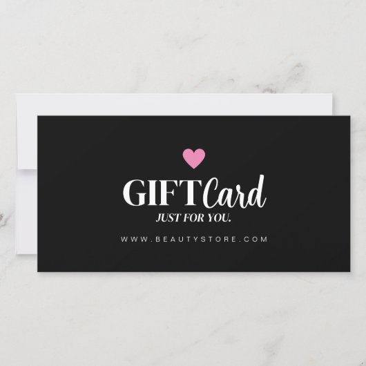 シックモダン白黒ギフト券 (正面)