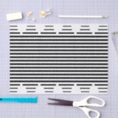 シックモダン白黒ストライプパターンギフトラップ 薄葉紙 (クラフト)