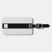 シックモダン白黒ストライプラゲッジタグ ラゲッジタグ (正面横)