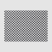 シックモダン白黒チェッ市松模様にクギフトラップ 薄葉紙 (正面)