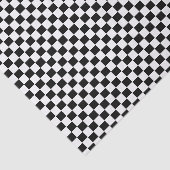 シックモダン白黒チェッ市松模様にクギフトラップ 薄葉紙 (詳細)