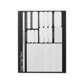 シックモダン白黒デイリープランナーTo-Doリスト ノートパッド (回転)