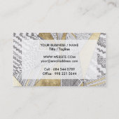 シックモダン白黒フェイク金ゴールド 名刺 (裏面)