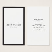 シックモダン白黒プロフェッショナル (正面&裏面)