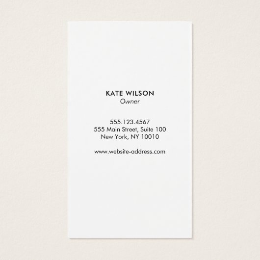 シックモダン白黒プロフェッショナル (裏面)