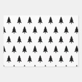 シックモダン白黒メリークリスマス引用文ギフト ラッピングペーパーシート (正面2)