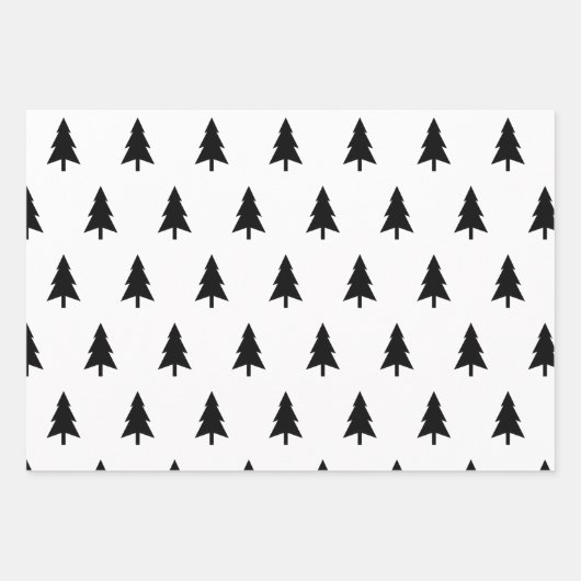 シックモダン白黒メリークリスマス引用文ギフト ラッピングペーパーシート (正面2)