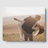 シックモダン白黒モノグラム写結婚真 ゲストブック (裏面)