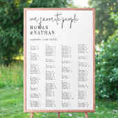 シックモダン白黒印刷可能座席表 ポスター