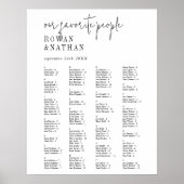 シックモダン白黒印刷可能座席表 ポスター (正面)