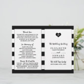 シックモダン白黒結婚式 プログラム (スタンド正面)