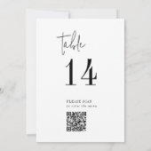 シックモダン白黒QRコードテーブル番号 (裏面)