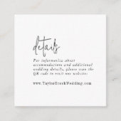 シックモダン白黒QRコード詳細 エンクロージャーカード (正面)