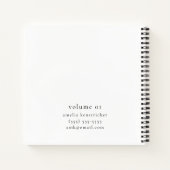 シックモダン素朴ミニマリストハンドレタースクエア ノートブック (裏面)