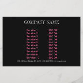 シックモダン美しいサロン美容師 チラシ (裏面)