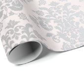 シックモダン美しいシルバーナイトレーダマスクパターン ラッピングペーパー (ロールコーナー)
