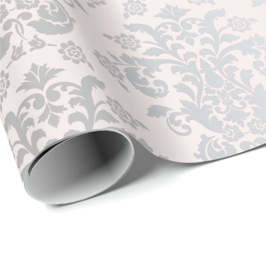 シックモダン美しいシルバーナイトレーダマスクパターン ラッピングペーパー (ロールコーナー)
