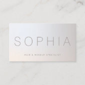 シックモダン美しいミニマリストシルバーグラデーション 名刺 (正面)