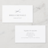 シックモダン美容師グシンプルレーシザーロゴ 名刺 (正面/裏面)