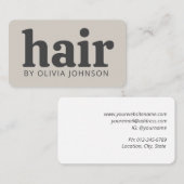 シックモダン美容師名刺lタン 名刺 (正面/裏面)