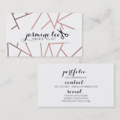 シックモダン美容師幾何学金ゴールド 名刺 (正面/裏面)