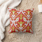 シックモダン装飾赤金ゴールドベージュイカット枕 クッション (ブランケット)