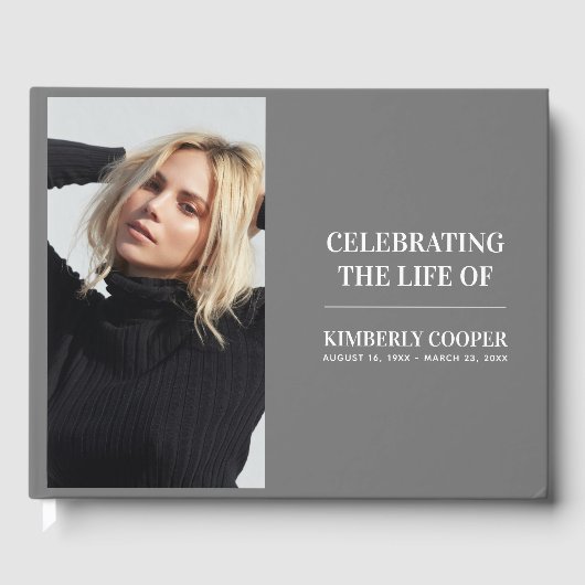 シックモダン記念写真 | Keepsake ゲストブック (正面)