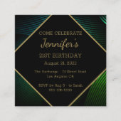 シックモダン誕生日 エンクロージャーカード (正面)