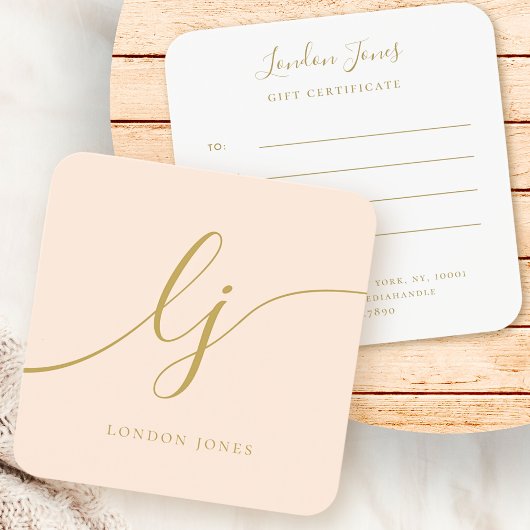 シックモダン赤面エレガント金ゴールドギフト券