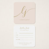 シックモダン赤面エレガント金ゴールドギフト券 (正面&裏面)