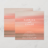 シックモダン赤面バラ結婚ズ 招待状 (正面/裏面)