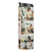 シックモダン赤面ピンクモノグラムの&フォトコラージュ タンブラー (回転右)