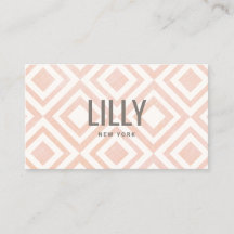 シックモダン赤面ピンク幾何学模様ビジネス