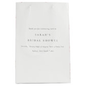 シックモダン赤面ペイズリータイポグラフィブライダルシャワー ミディアムペーパーバッグ (正面)