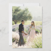 シックモダン追加フォトブラックとホワイト結婚ズ 招待状 (裏面)