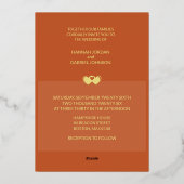 シックモダン追加フォト結婚式招待状 箔シーズンカード (裏面)