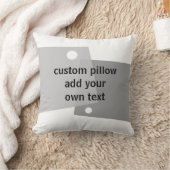 シックモダン追加文字幾何学灰色と白 クッション (ブランケット)