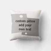 シックモダン追加文字幾何学灰色と白 クッション (裏面)