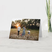 シックモダン送信ラブバレンタインデーの写真 シーズンカード (正面)