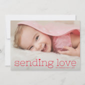 シックモダン送信ラブバレンタインデーの写真 シーズンカード (正面)