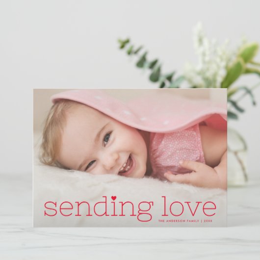 シックモダン送信ラブバレンタインデーの写真 シーズンカード (スタンド正面)