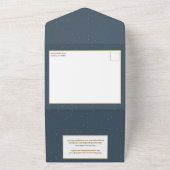 シックモダン金ゴールドアーチ付き/不透明バンド2 – 写真 オールインワン招待状 (外側)